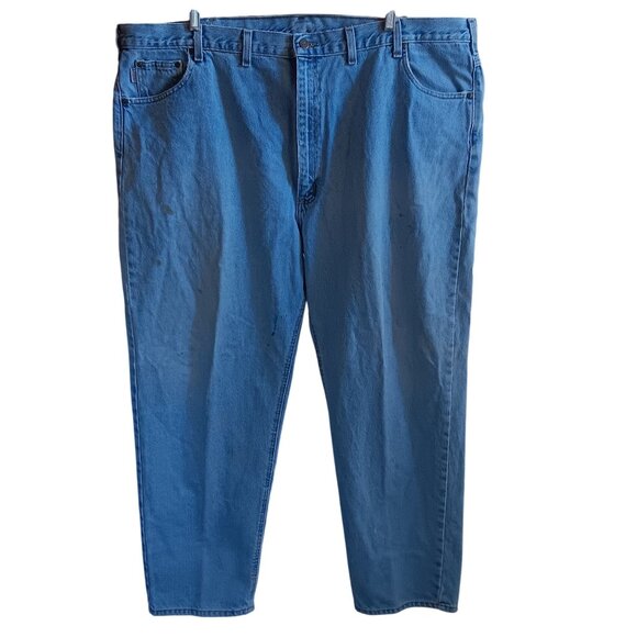 Carhartt Vintage 48x32 Jeans Mens WOrk Trash Fade Relaxed Fit Denim - Picture 2 of 6